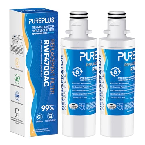 PUREPLUS 9980 Replacement for LG LT1000P Kenmore ADQ747935 LT1000 LT1000PC MDJ64844601 ADQ74793501 ADQ74793502 LMXS28626S LMXS30796S Refrigerator Water Filter Model: RWF4700AC 2Pack