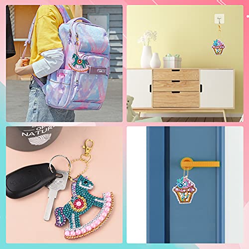 Diamond Art Painting Kits For Kids, Sticky Mosaics Keychains Creativity ,Crafts For Beginners Girls #TOP4