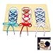 LSTK Gioco Educativo di Legno Lacci per Scarpe,Gioco Infilare Bambini Giochi Educativi Montessori