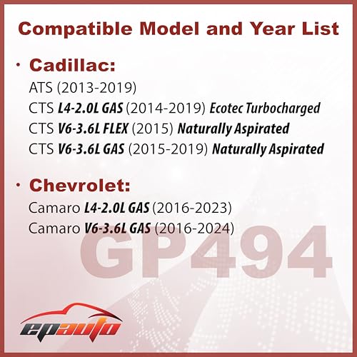 EPAuto GP494 (CA11494) Engine Air Filter Replacement for Cadillac ATS (2013-2019), CTS (2014-2019), Chevrolet Camaro L4/V6 (2016-2024) - Fits Ecotec Engine by EPAuto - Image 2