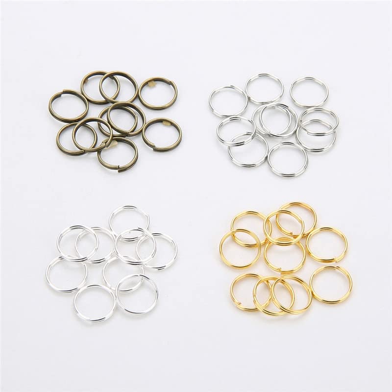 Produktbild von 200 Spaltringe 6 Mm Versilbert - Doppel Offene Schlaufen Für Schmuck & Basteln