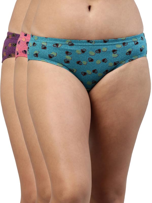 Image of VIP Feelings Amelie 102 100% Cotton High Coverage Stretchable Hipster Panty Combo Set for Womens with Inner Elastic Waistband