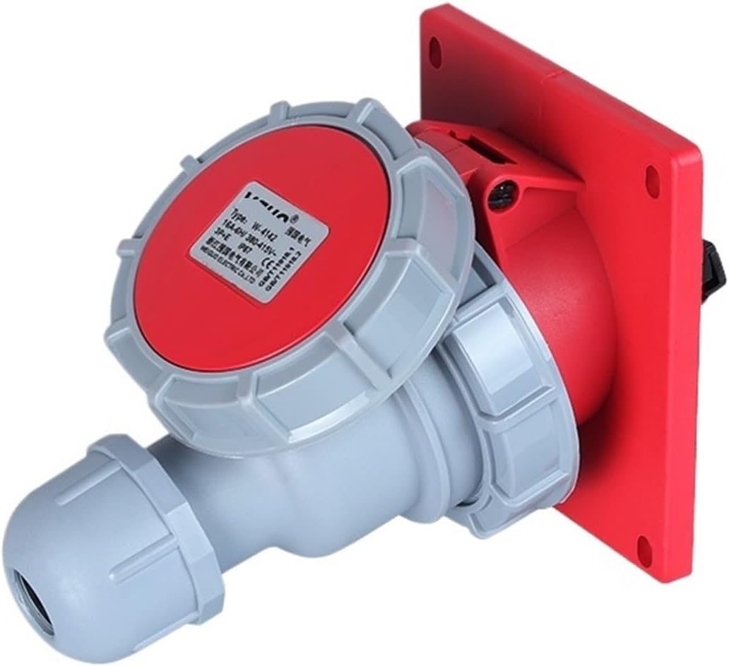 IP67 waterproof oblique concealed industrial socket 5-core 16A/32A aviation male and female docking 380V(16A plug)