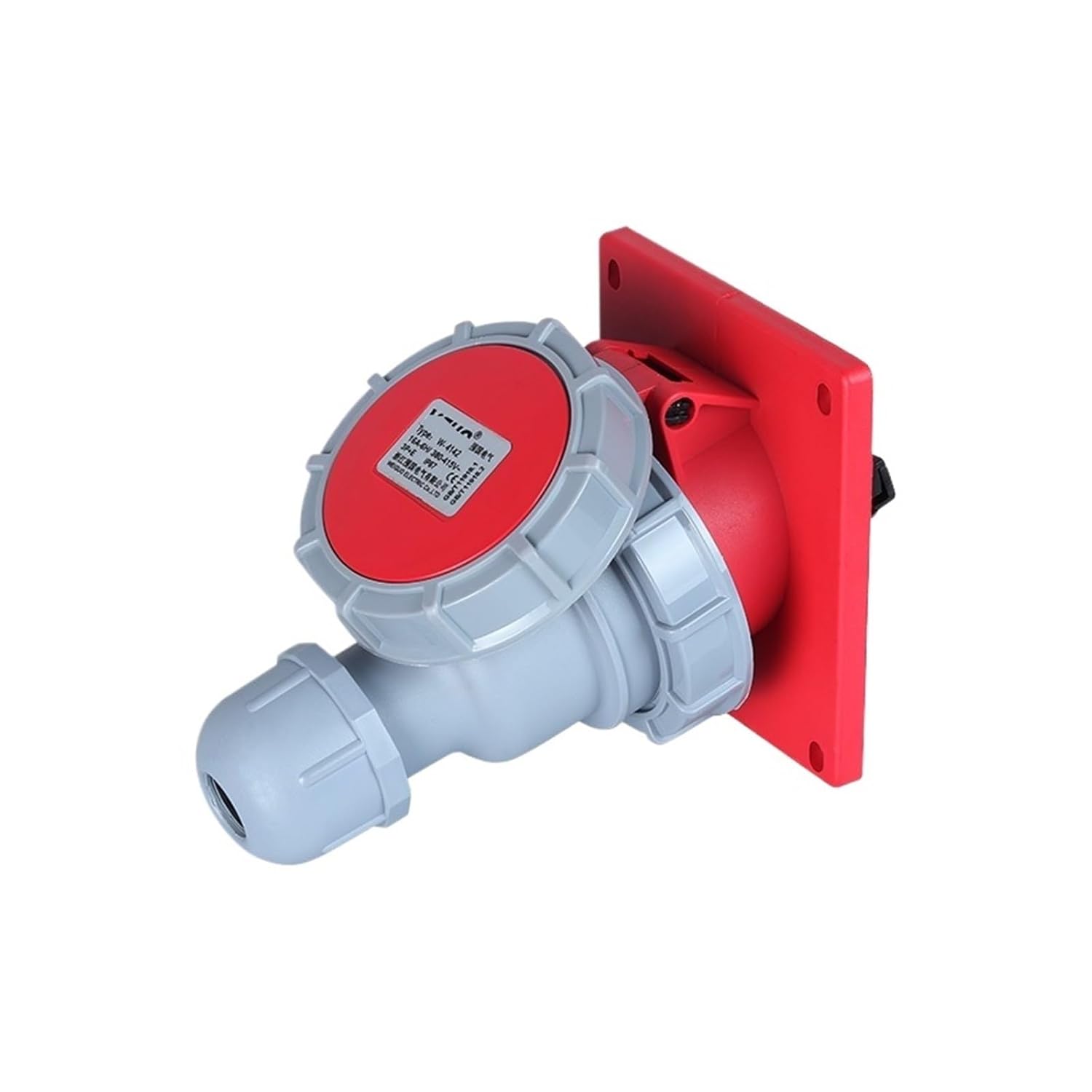 IP67 Waterproof Oblique Concealed Industrial Socket 5-core 16A/32A Aviation Plug Male and Female Docking 380V(16A Concealed Inclined seat)
