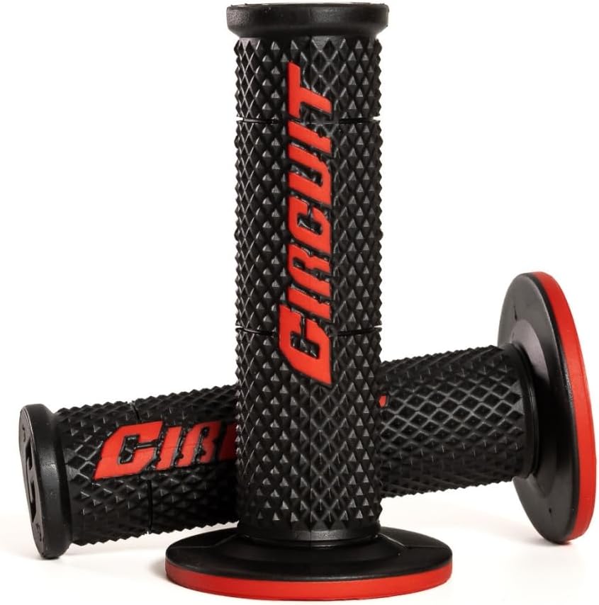 Motorcycle Handlebar Grips – High-Performance Hand Grips Circuit V for All Motorcycle Handlebars – Universal Non Slip Grip for Full Comfort Grip Handle – Handlebar Grips Circuit Equipment