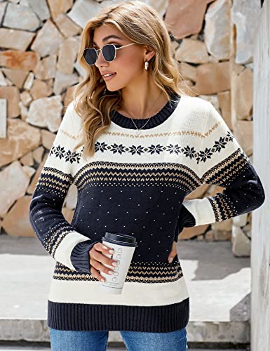 LookbookStore Women Ugly Christmas Tree Reindeer Holiday Knit Sweater Pullover3