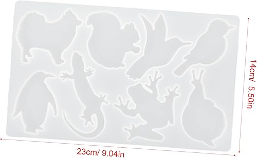 Miniatura 3 de SEWACC Molde epoxi de cristal, moldes de resina epoxi para animales, moldes de fundición epoxi para animales, moldes de resina colgante de joyería,