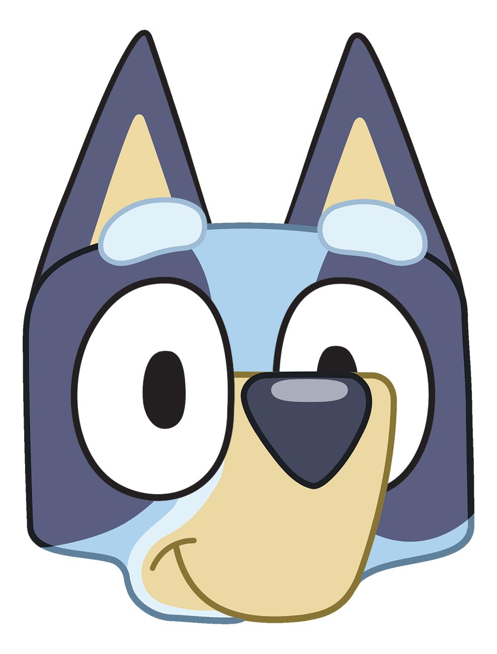 STAR CUTOUTS SM477 Bluey Cardboard Face Mask – Kids Costume Fancy Dress, Birthday Party Favour & Dress Up Mask