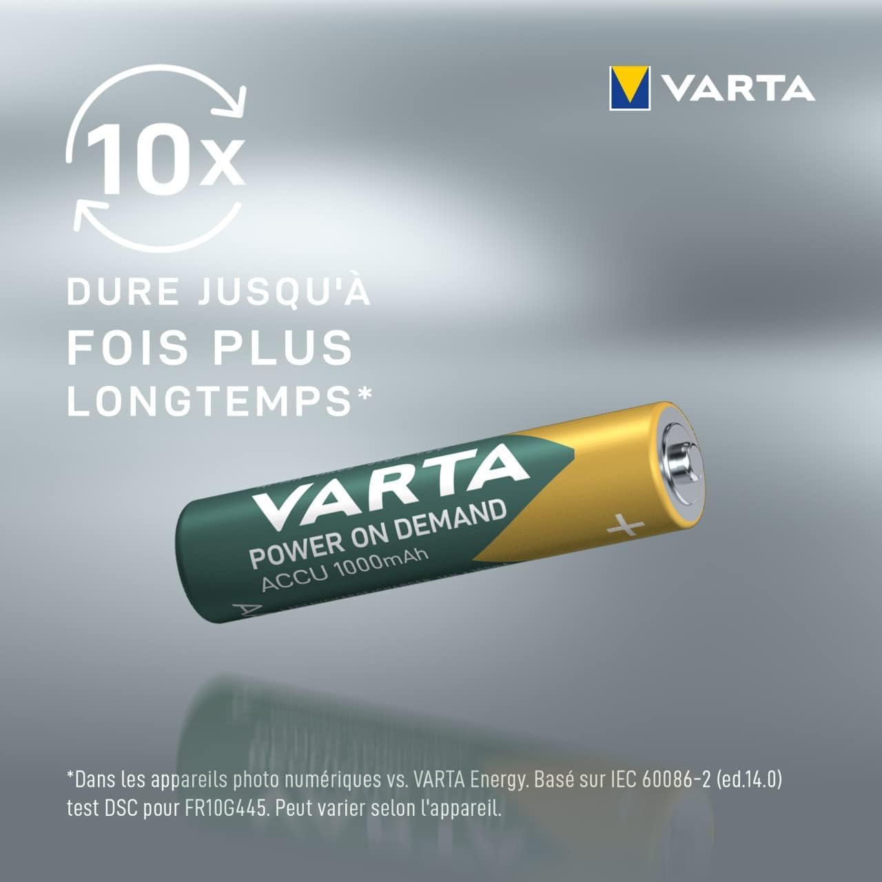 VARTA Piles AAA, rechargeables, lot de 16, Recharge Accu Power on Demand, batterie rechargeable, 1000 mAh Ni-MH, sans effet mémoire, préchargées, prêtes à l'emploi