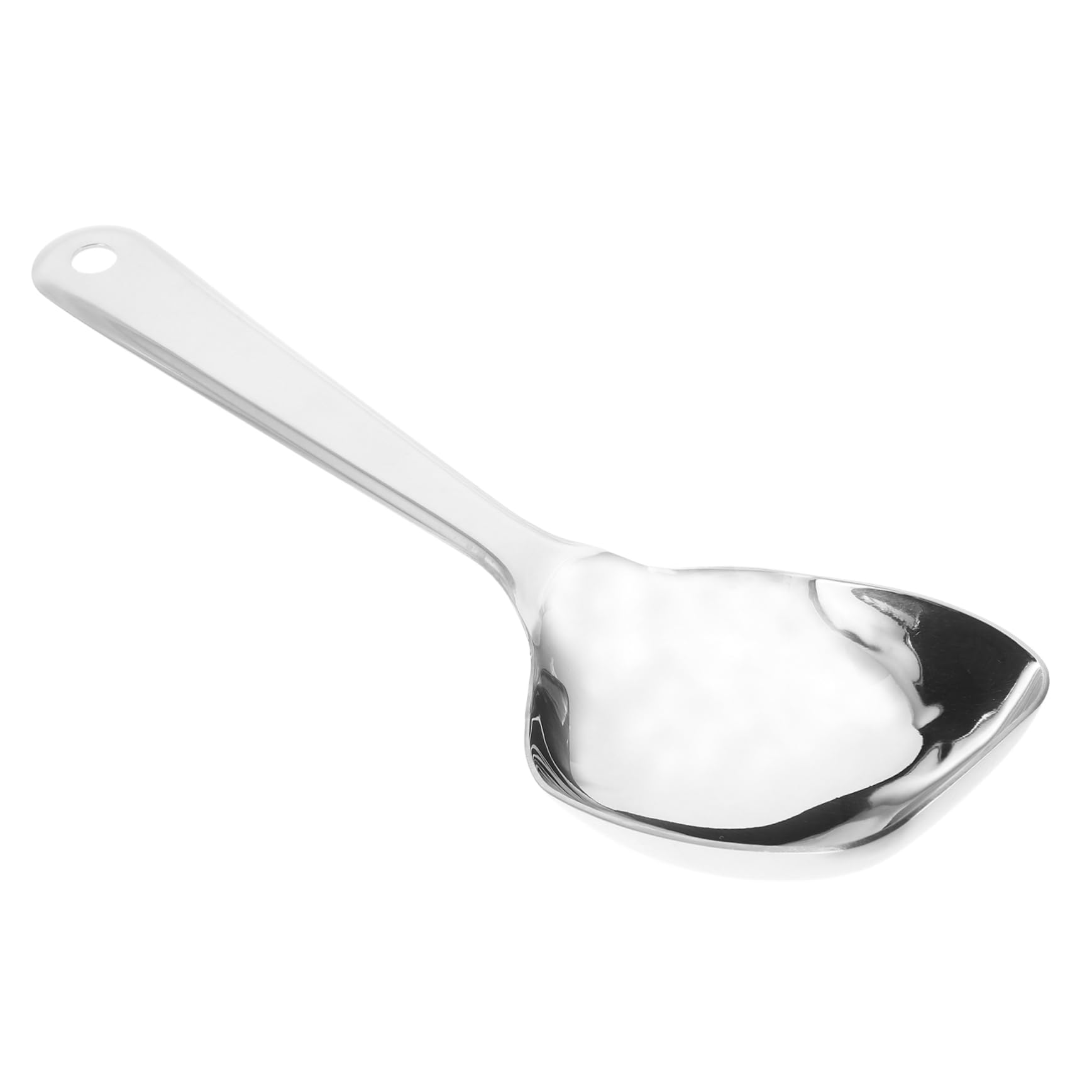 SOLUSTRE 304 Stainless Steel Ice Shovel Large Table Spoon Square Headed Serving Spoon Flat Bottom Long Handle Multi Purpose Easy Clean