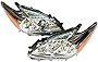 LOYALHEARTDY Halogen Headlights Assembly For 2010-2011 ToyotaPrius Driver and Passenger Side Headlights Set Left+Right Headlamps Chrome Housing Clear Lens (US Stock)