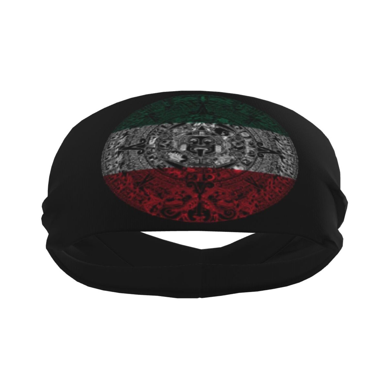 Mexico Aztec Calendar Sports Headband for Men Women Unisex Workout Sweat Band Fitness Stretchy for Gym Athletic Running Cycling Basketball Yoga