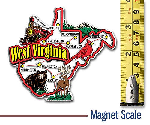 Imán West Virginia Jumbo de Goma, 4.1 x 3.6 pulgadas miniatura 2