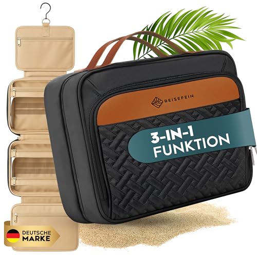 Kulturtasche Damen Groß – 3-in-1 Kulturbeutel...