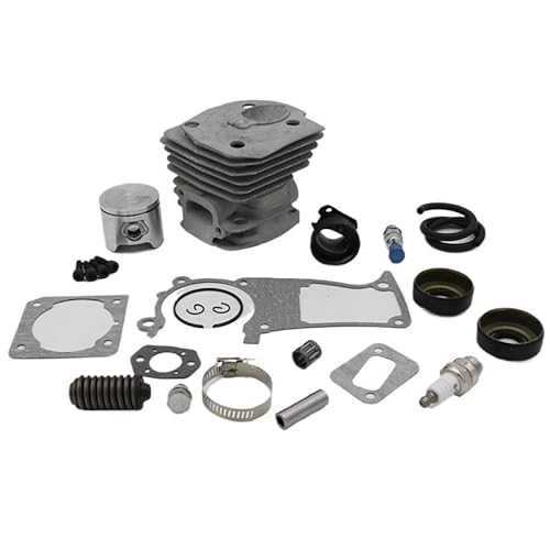 Piezas de jardín Kit de junta de bujía de extremo de pistón de gran cilindro de cilindro superior de 44mm apto for piezas de repuesto de motosierra de gasolina Jonsered 2141 2145 2150 Piezas de jardín