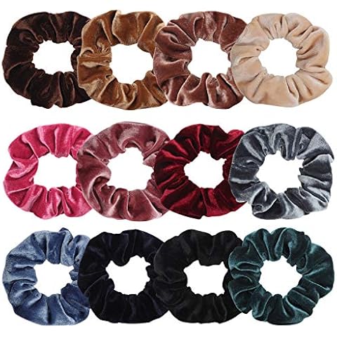 Kurtzy Haargummis Scrunchies Samt - Weiche Samthaargummi Cover