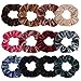 Produktbild Kurtzy Haargummis Scrunchies Samt (12 Stk)  Weiche Samthaargummi für Frauen, Haarband Skrunchy Scrunchie für Glatte, Wellige, Lockige, Krause, Lange, Dicke und Dünne Haare  Bunte Haar Gummis