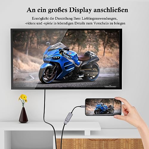USB-C Hub HDMI Mt-Viki 4K 60Hz Adapter für MacBook, iPad und mehr