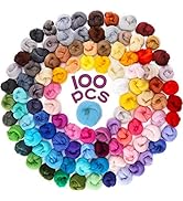 M-Aimee Needle Felting Wool - 100 Colors Wool Roving for Felting Wool Yarn Roving, Natural Needle...