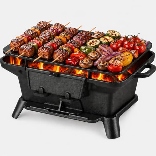 Hibachi Grill Outdoor, Portable Mini Charcoal Grill,...