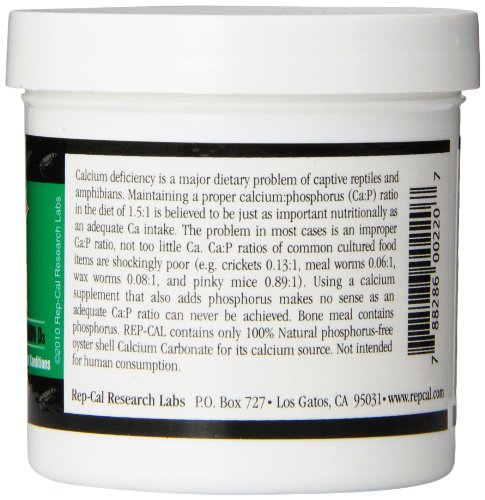 image for Rep-Cal 52298 Phosphorous-Free Calcium Powder Reptile/Amphibian Supple