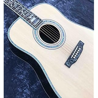 GaYouny Guitare acoustique en épicéa massif 45AA avec dos en palissandre (couleur : guitare, taille : 104,1 cm) - Les Beatles, Paul McCartney, John Lennon, RIngo Starr, George Harrison GaYouny Guitare acoustique en épicéa massif 45AA avec dos en palissandre (couleur : guitare, taille : 104,1 cm) – Image 3