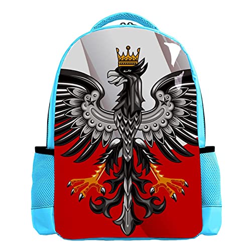 Sac à dos d'écolier pour garçon avec motif drapeau peint blanc pour éviter le mal de dos