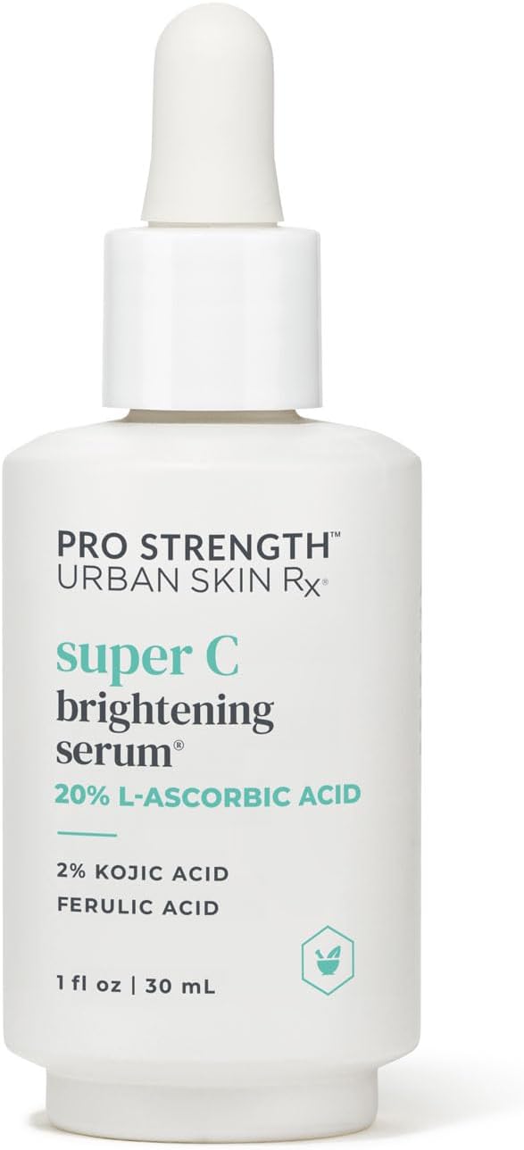 Urban Skin Rx Super C Brightening Serum | Lightweight Anti-Aging Glow Serum Hydrates, Brightens, Clarifies, and Evens Skin Tone, Formulated with Hyaluronic Acid and Salicylic Acid | 1.0 Fl Oz