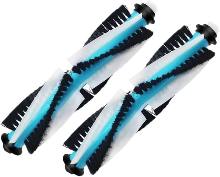 for HEPA Side Brushes Mops Cloth Rag for Conga Cecotec 1390 1290 Robot Vacuum Cleaner Main Roller Brush Accessories Kit(2 Main Brush)