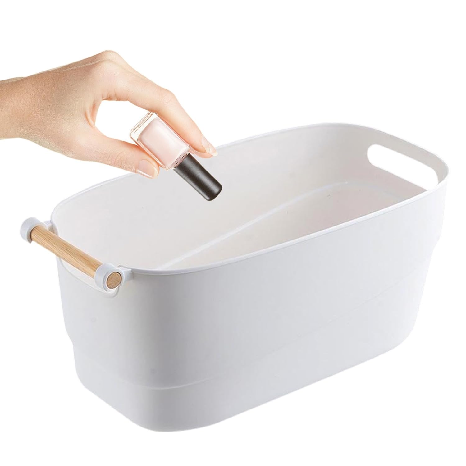 Sturdy Plastic Nail Soak Bowl for Manicure Hand Care Nail Art Soaking Container and Cuticle Softening