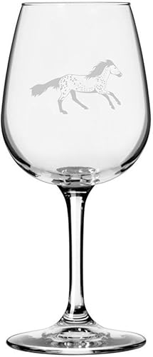 Miniatura 44 de Abaco Barb Body Horse - Copa de vino grabada multiusos (12.75 onzas)