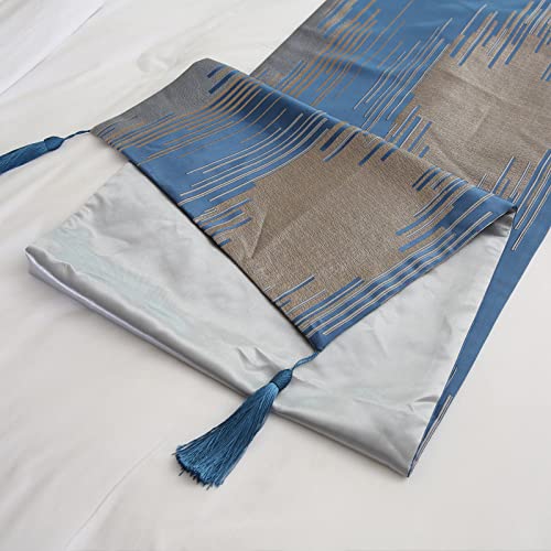 Hotel Bed Runner Scarf Luxury Jacquard Striped Plaid Bed Throws For Foot Of Bed Bedroom Modern Bedspreads Decoration Tail Towel Bedding Protection For Twin Queen King Size #TOP1