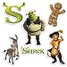 Popfunk Shrek Collectible Stickers with Donkey, Gingy and Puss 'n Boots