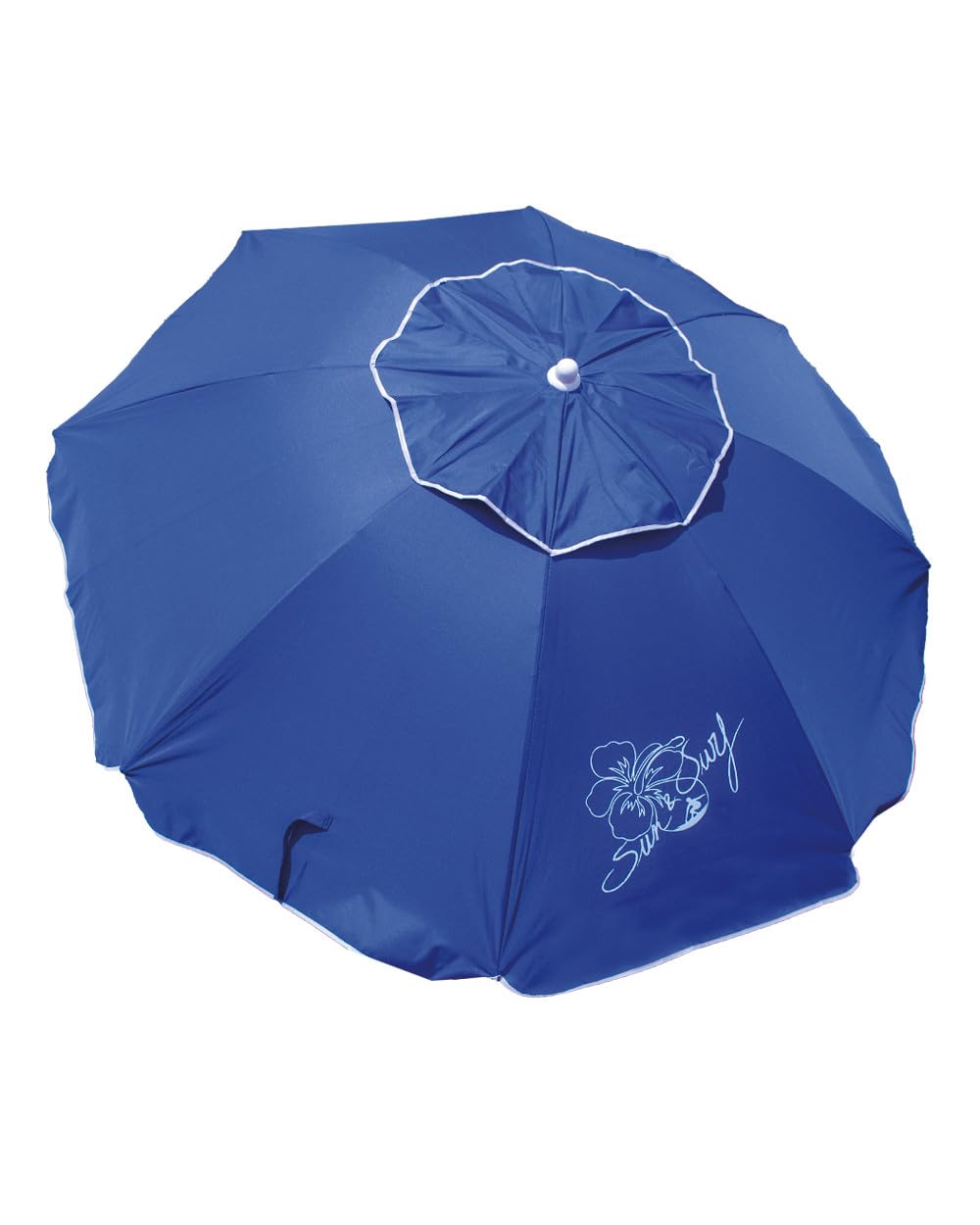 SUN & SURF Sombrilla de Playa PREMIUM con Ventilación 200 cm Mástil Inclinable Punta TWISTER y Junta de Doble Seguridad UPF 50+ UV