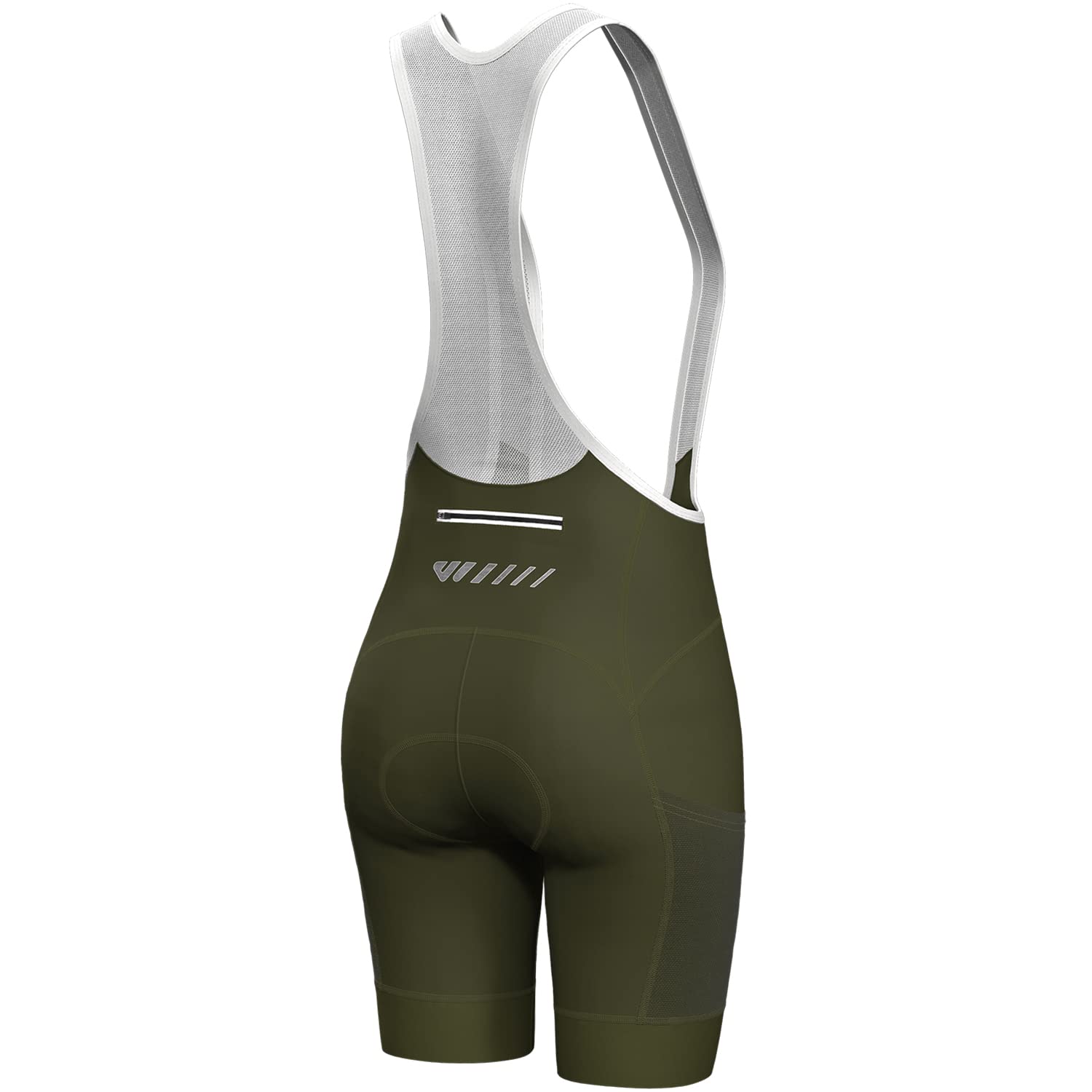 Lo.gas Fahrradhose Damen Gepolstert Mit TräGer Fahrrad TräGerhose Damen Bib Shorts Fahrradhose Schnell Trocknende StoßFeste Fahrradunterhose Mit 4d Polster Tasche