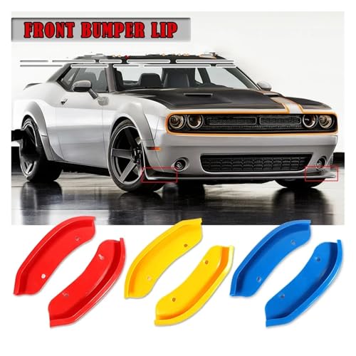 Diffuseur de pare-chocs avant rouge pour Dodge Challenger 15-21