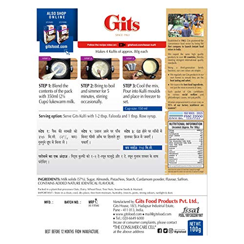 Gits Kesar Kulfi Mix, 3.5 Ounce #TOP2