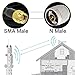 Ultra Flexible SMA to N Cable 15-Meter(49.2 Ft) Low Loss RG58 N Male to SMA Male Antenna RF Coaxial Cable and Two-Way Radio Applications Pure Copper 50 ohm for 3G/4G/LTE/ADS-B/Ham/WiFi/RF Radio