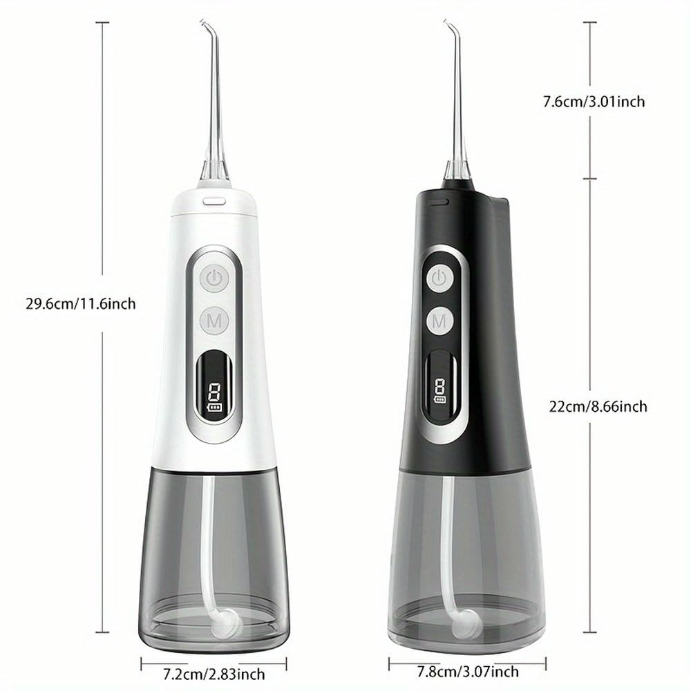 Irrigador bucal inalámbrico, portátil, Recargable, con 9 Modos y Carga por USB, batería de Litio.