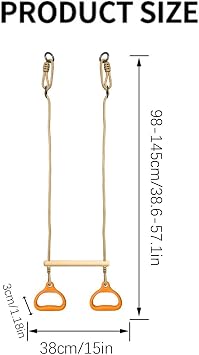 Heavy Duty Outdoor Play Equipment | Gymnastics Bar - Monkey Bar for Playrooms - Kids, Teens, Men, Adults, Kids, Backyard Playroom, Playground, Indoor, Outdoor, Garden