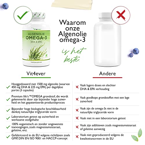 Omega 3 Vegan - 90 algenolie capsules - merkgrondstof: life's™OMEGA met DHA & EPA van algenolie in triglyceride vorm… - Image 5