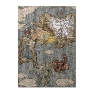 Displate Elden Ring Metal Poster Magnetische Befestigung Offiziell Lizenziert Bilder Lands Between - ELDEN RING map Poster 32x45cm