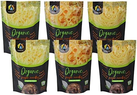Hethstia Konjac Noodle Low-Carb,Low Calorie Organic Shirataki Pasta Keto and Vegan Diet Oat Variety Pack- Spaghetti, Fettuccine and Angel Hair, Sugar Free, Gluten Free, Ready to Eat, Non GMO, USDA Organic, Plant Based