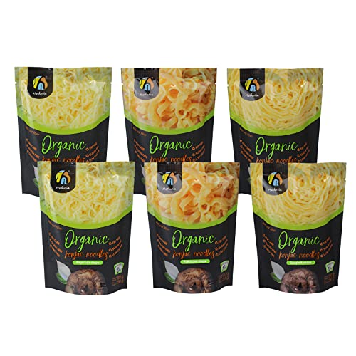 Hethstia Konjac Noodle Low-Carb,Low Calorie Organic Shirataki Pasta Keto And Vegan Diet Oat Variety Pack- Spaghetti, Fettuccine And Angel Hair, Sugar Free, Gluten Free, Ready To Eat, Non Gmo, Usda Organic, Plant Based #TOP4