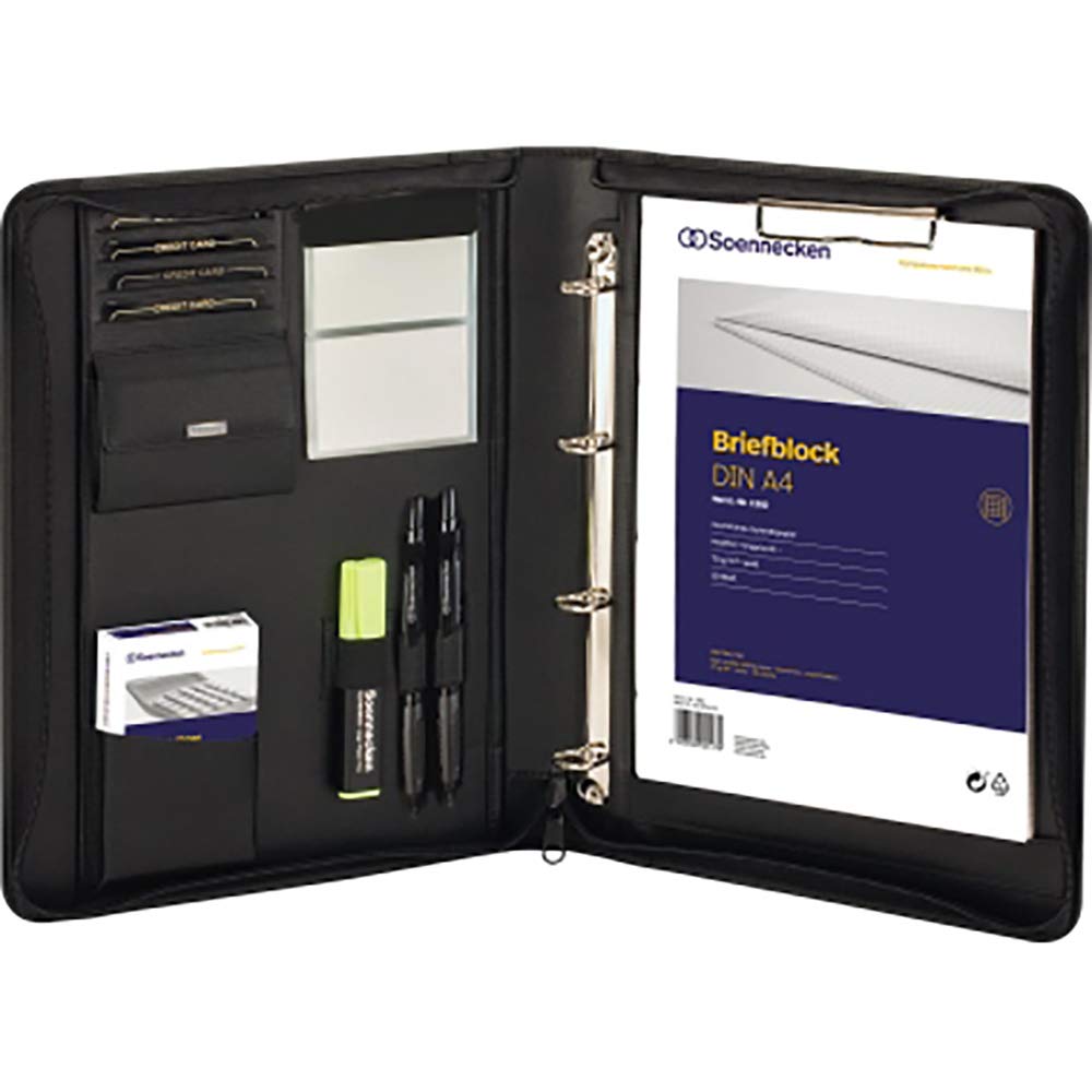 SoenneckenSoennecken Berlin 5166 Nappa Leather Writing Case Black (5166)