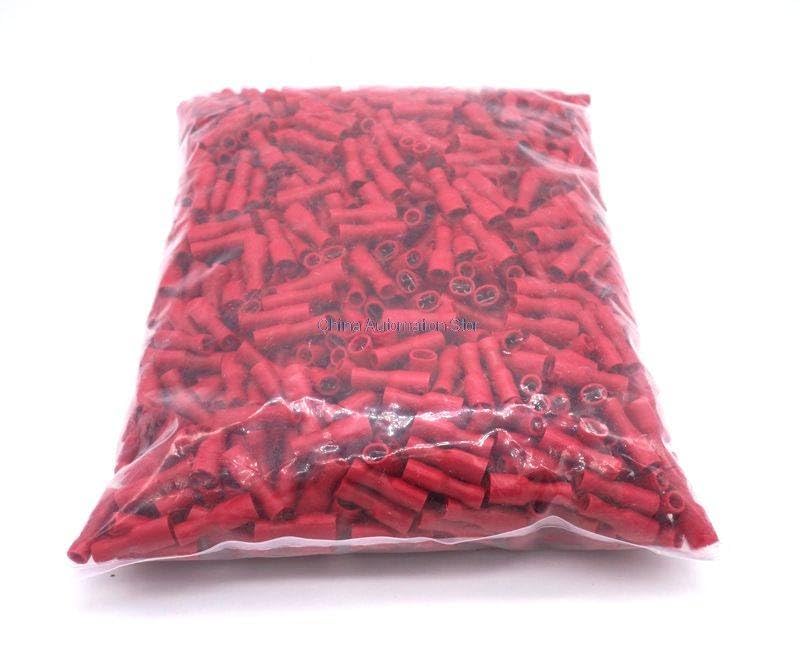 Generic 1000pcs/lot Red Fully Insulated Female Spade 22-16 AWG Electrical Connector Crimp Terminals 4.8mm