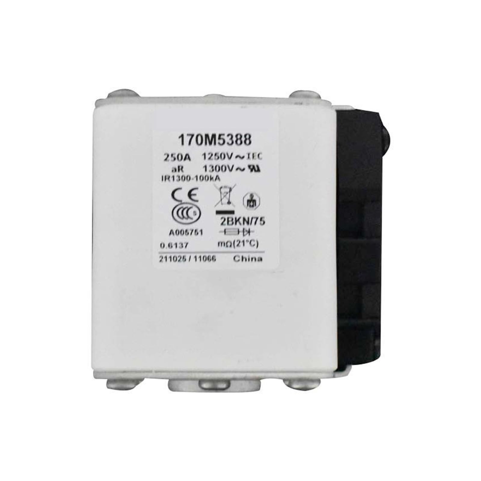 Fusible rapide 170M5388 haute capacité de coupure 800A format standardisé - 2