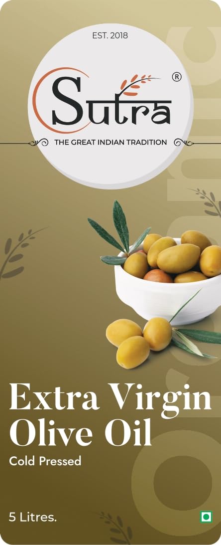 SUTRA Extra Virgin Olive Oil Pure, Natural, and Nutrient-rich Nourish, (5L) SUTRA Extra Virgin Olive Oil Pure, Natural, and Nutrient-rich Nourish, (5L)