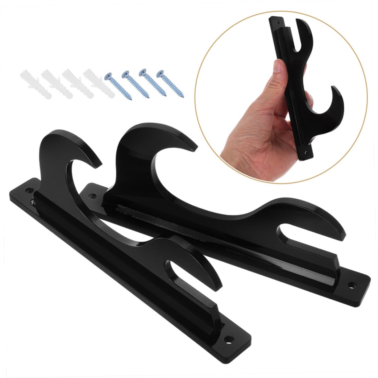 TOYANDONA Soporte de Espada para Pared, 3 Pares, Acrílico Negro