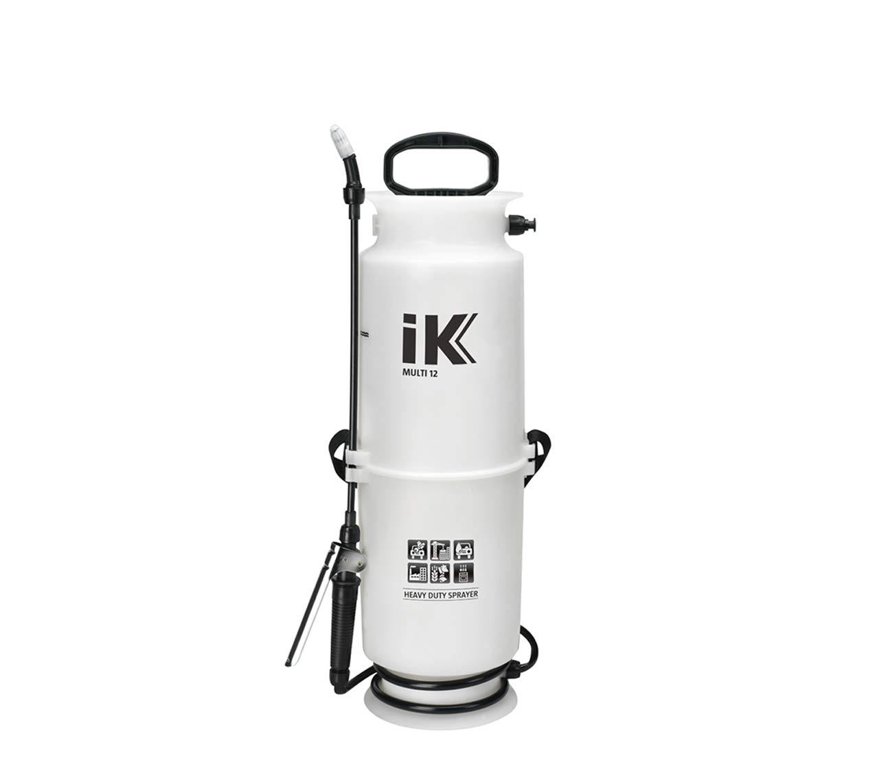 IK12 9lt Industrial Chemical Pressure Sprayer Viton Seals - Valeting / Gardening